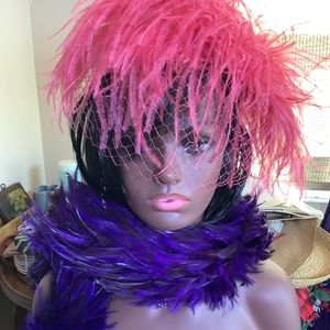 Vintage Cathay of Hollywood Ostrich Feather Hat